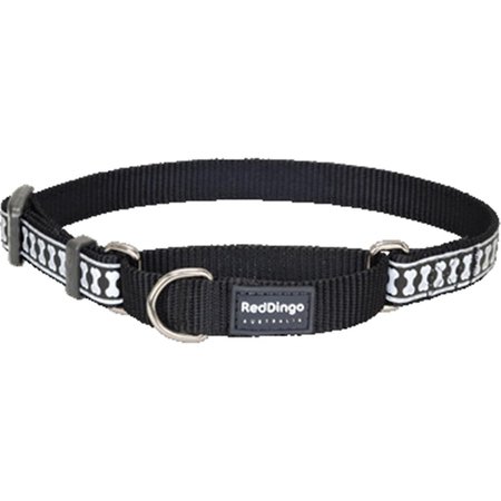 RED DINGO Martingale Dog Collar Reflective Black, Medium RE437166